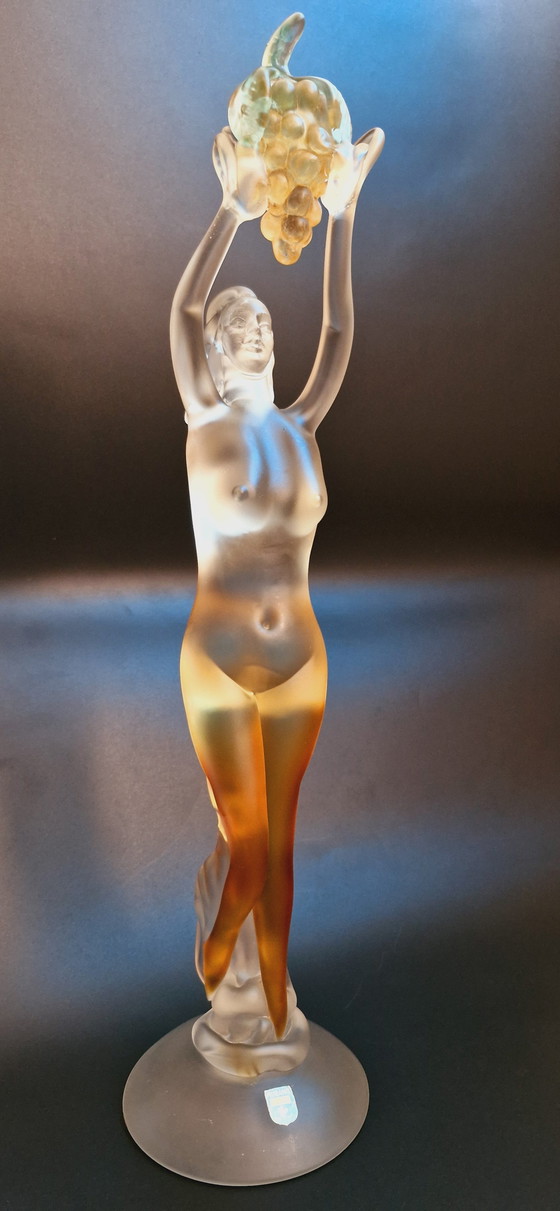 Image 1 of 50'S Seguso Large Murano Glass Frosted Nude Sculpture