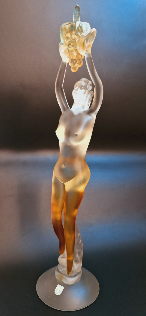 Image 1 of 50'S Seguso Large Murano Glass Frosted Nude Sculpture