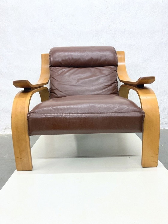 Image 1 of Arflex Woodline armchair Design Marco Zanuso