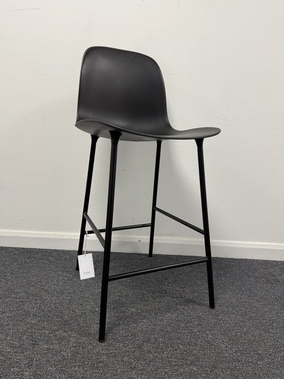 Image 1 of 50X Normann Copenhagen Form Bar Stool In Black Pu 650Mm