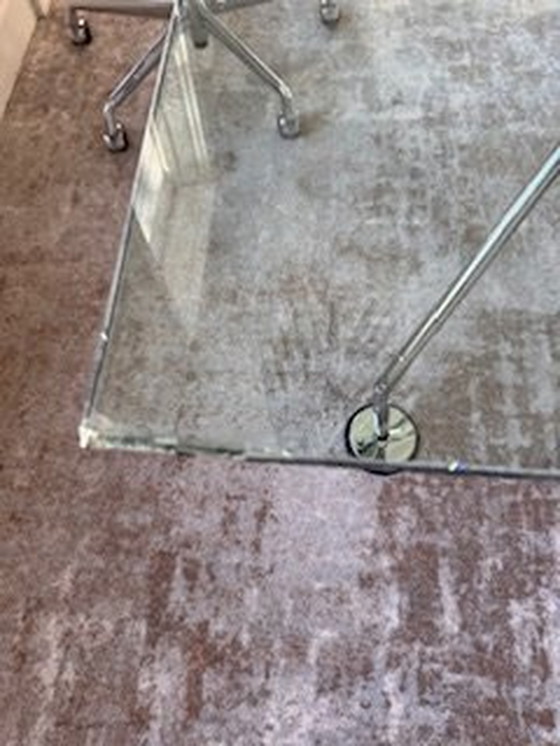 Image 1 of Tecno Glass Table / Desk Of 220X100Cm