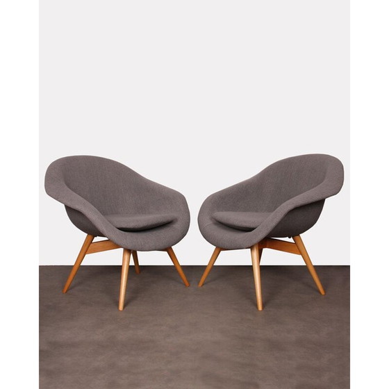 Image 1 of Pair of vintage armchairs by Miroslav Navratil for Vertex, 1960