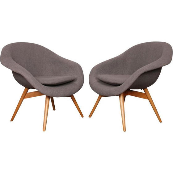 Image 1 of Pair of vintage armchairs by Miroslav Navratil for Vertex, 1960