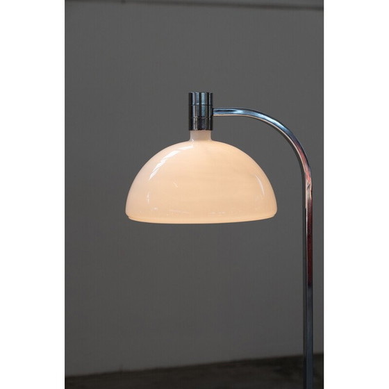 Image 1 of Vintage AM-AS model floor lamp in opaline glass and chrome metal by Franco Albini for Sirrah Italia, Italy 1960
