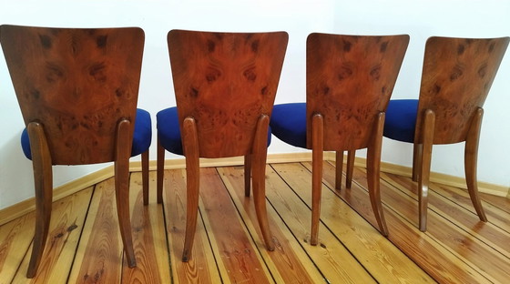 Image 1 of Set Of Four Chairs H-214 Proj.J.Halabala, The 50S Czechoslovakia