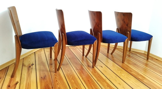 Image 1 of Set Of Four Chairs H-214 Proj.J.Halabala, The 50S Czechoslovakia