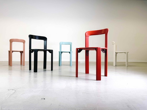 Set of 10 vintage chairs Bruno Rey Kusch & Co 1970s design new lacquered in the color of your choice