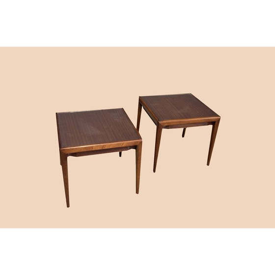 Image 1 of Pair of vintage mahogany coffee tables by Osvaldo Borsani for Atelier Borsani Varedo, 1960