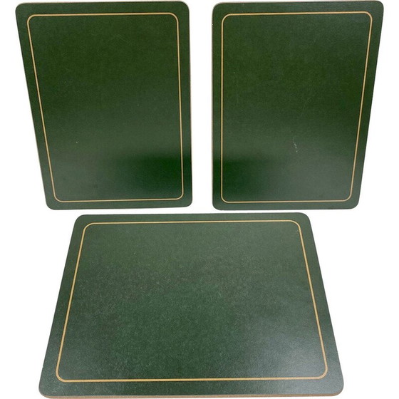 Image 1 of Set of 3 vintage coasters Cloverleaf, England 1980