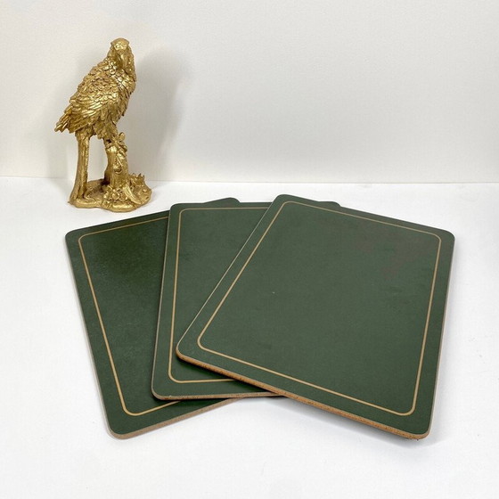 Image 1 of Set of 3 vintage coasters Cloverleaf, England 1980