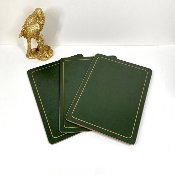 Image 1 of Set of 3 vintage coasters Cloverleaf, England 1980