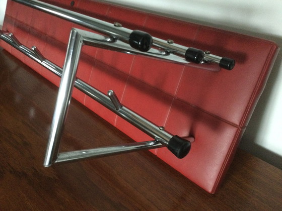 Image 1 of Appendiabiti vintage cromato in similpelle