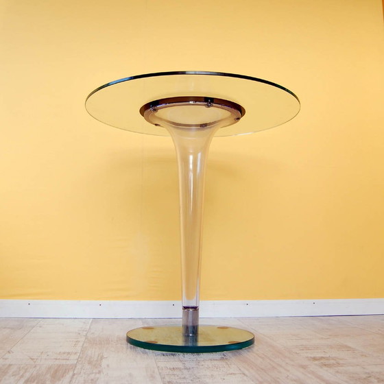 Image 1 of Cafe, Bar And Side Table  Polycarbonate Feet With A Glass Top