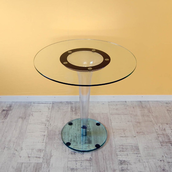 Image 1 of Cafe, Bar And Side Table  Polycarbonate Feet With A Glass Top