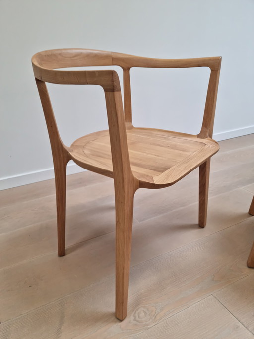 4x Juntoo arm chairs wood