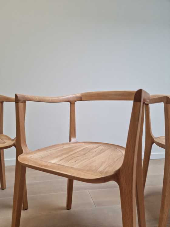 Image 1 of 4x Juntoo arm chairs wood