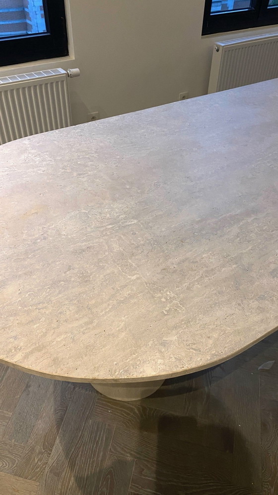 Image 1 of Travertine Dining Table