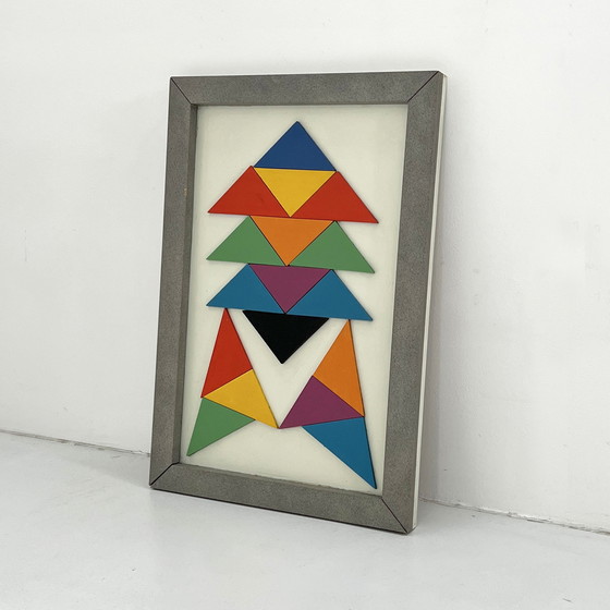 Image 1 of Framed Geometric Wall Art, 1980S