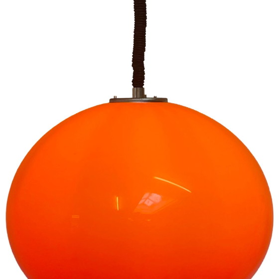 Image 1 of Luigi Massoni for Harvey Guzzini (marked with sticker) - Orange Hanging pendant lamp (XL) 