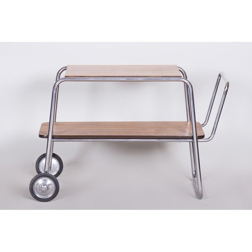 Vintage oak drink cart by Jindrich Halabala for Up Zavody, 1930