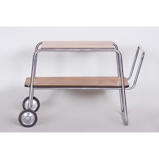 Image 1 of Vintage oak drink cart by Jindrich Halabala for Up Zavody, 1930