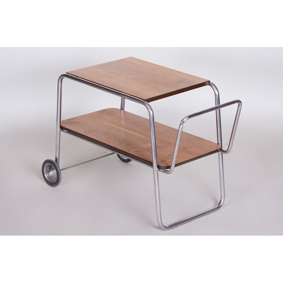Image 1 of Vintage oak drink cart by Jindrich Halabala for Up Zavody, 1930