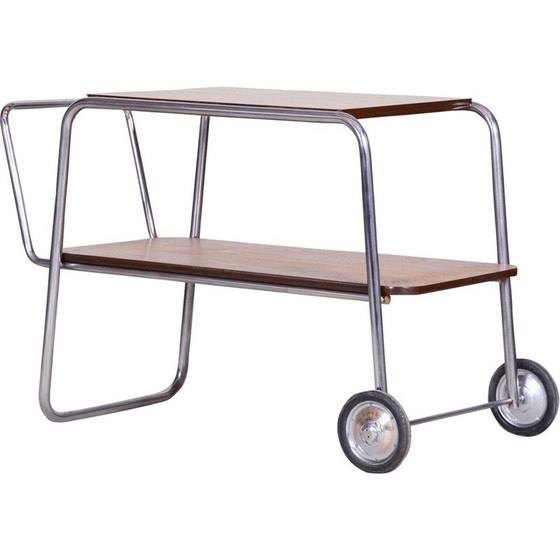 Image 1 of Vintage oak drink cart by Jindrich Halabala for Up Zavody, 1930