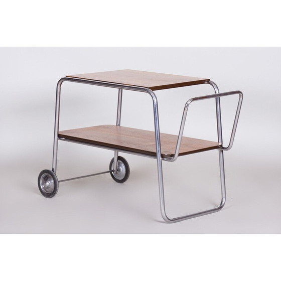 Image 1 of Vintage oak drink cart by Jindrich Halabala for Up Zavody, 1930