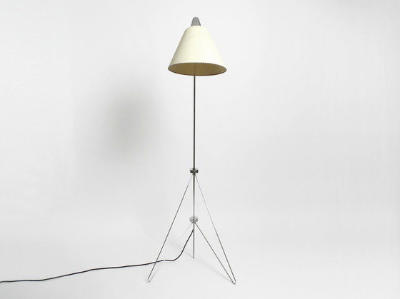 Image 1 of Beautiful Original 1960S Metal Chrome Floor Lamp By Josef Hurka For Napako Czech