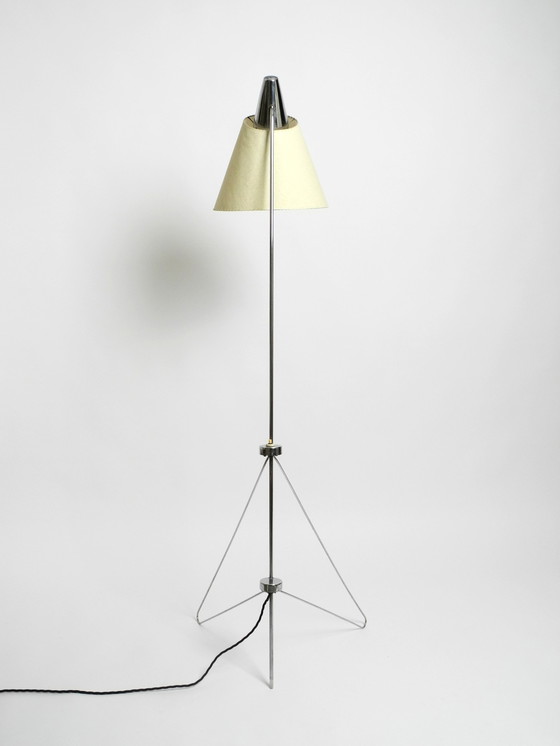 Image 1 of Beautiful Original 1960S Metal Chrome Floor Lamp By Josef Hurka For Napako Czech