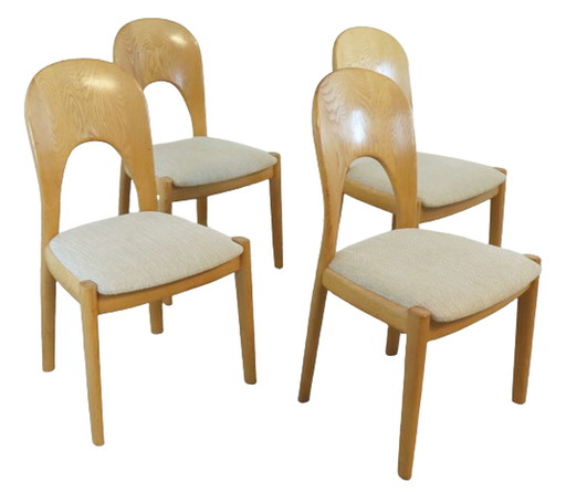 4x Niels Koefoed Morten chairs dining chairs 'Vordingborg' vintage