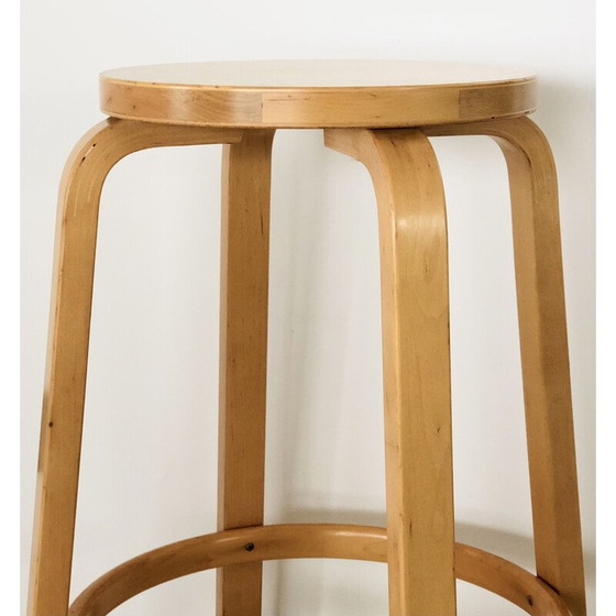 Image 1 of Vintage bar stool model 64 in birch veneer by Alvar Aalto for Artek, Finland 1980