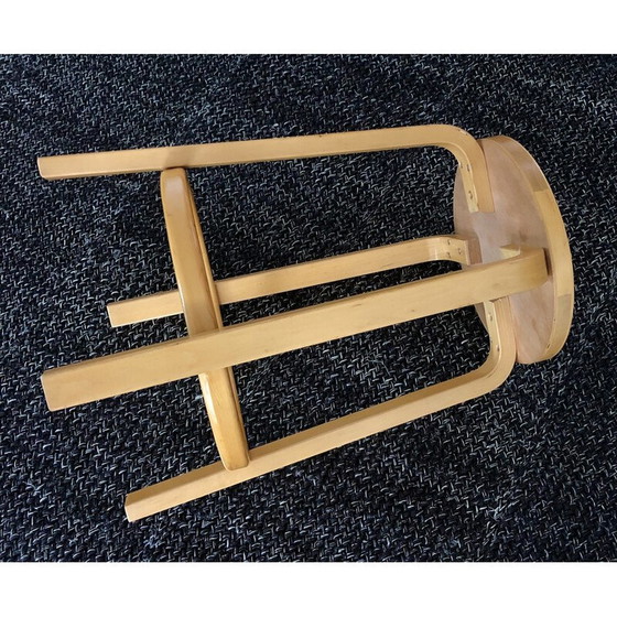 Image 1 of Vintage bar stool model 64 in birch veneer by Alvar Aalto for Artek, Finland 1980