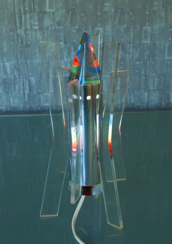 Image 1 of Rocket Lamp Launching Blast-Off Space-Age