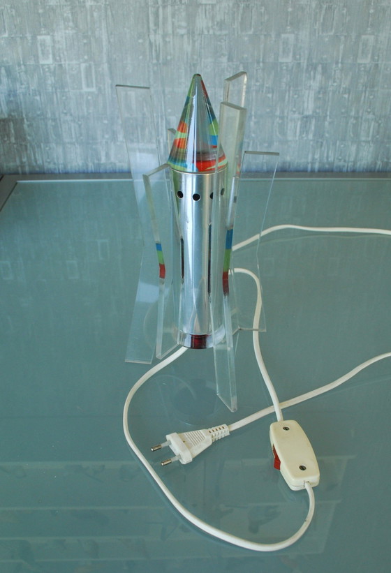 Image 1 of Rocket Lamp Launching Blast-Off Space-Age