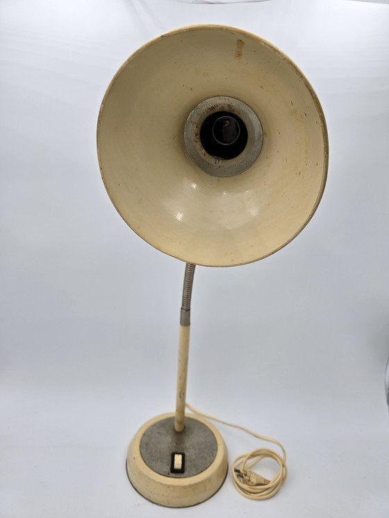 Image 1 of 60'S Beige Gooseneck Industrial Lamp