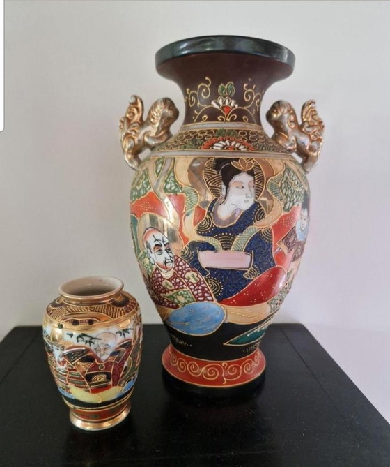 Image 1 of 2 Items Satsuma Old Decorative Fine Japanese Porcelain Gold