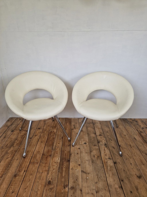 Space age style designer chairs