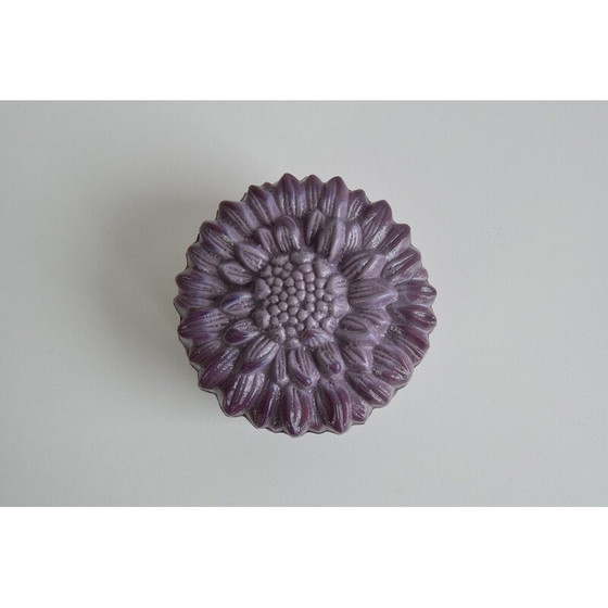 Image 1 of Vintage purple malachite glass jar for Jablonecké Sklárny, Czechoslovakia 1960