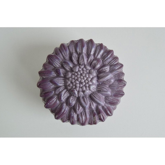 Image 1 of Vintage purple malachite glass jar for Jablonecké Sklárny, Czechoslovakia 1960