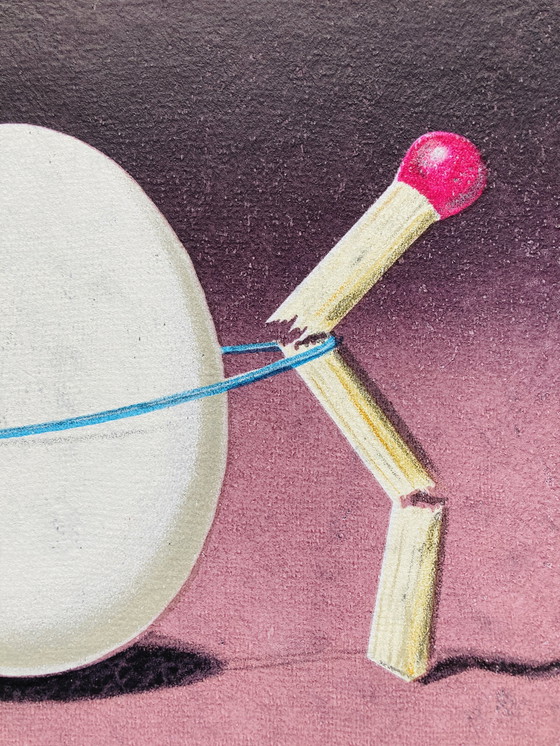 Image 1 of Sharon Amir - Vintage Silkscreen Egg - "A Love Story I" - Z L