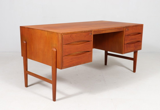 Image 1 of Christian Møller. For Chr. Møller Møbelsnedken, Freestanding desk, teak, Denmark, 1960s