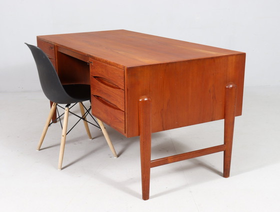 Image 1 of Christian Møller. For Chr. Møller Møbelsnedken, Freestanding desk, teak, Denmark, 1960s