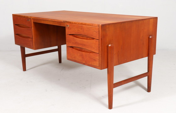 Image 1 of Christian Møller. For Chr. Møller Møbelsnedken, Freestanding desk, teak, Denmark, 1960s