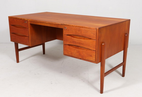 Image 1 of Christian Møller. For Chr. Møller Møbelsnedken, Freestanding desk, teak, Denmark, 1960s