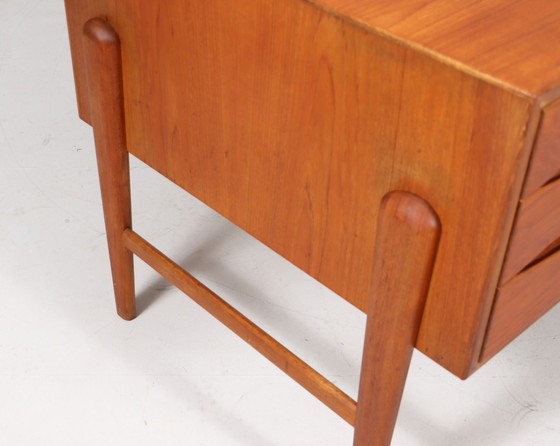 Image 1 of Christian Møller. For Chr. Møller Møbelsnedken, Freestanding desk, teak, Denmark, 1960s