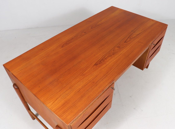 Image 1 of Christian Møller. For Chr. Møller Møbelsnedken, Freestanding desk, teak, Denmark, 1960s