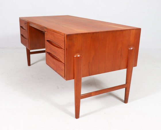 Image 1 of Christian Møller. For Chr. Møller Møbelsnedken, Freestanding desk, teak, Denmark, 1960s