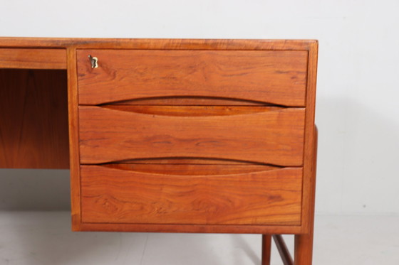 Image 1 of Christian Møller. For Chr. Møller Møbelsnedken, Freestanding desk, teak, Denmark, 1960s