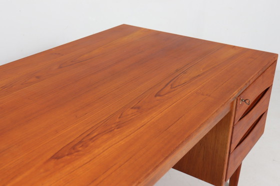 Image 1 of Christian Møller. For Chr. Møller Møbelsnedken, Freestanding desk, teak, Denmark, 1960s